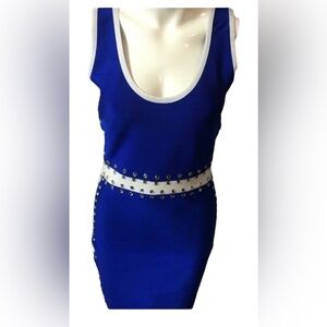 Brand new wow couture bodycon bandage dress with rhinestone detail size L
